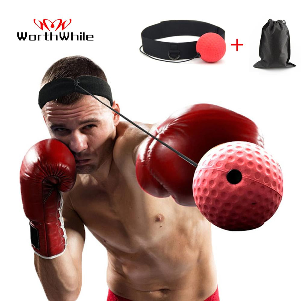 Worthwhile Kick Boxing Reflex Ball Head Band Fighting Speed Training Punch Ball Muay Tai MMA Exercise Equipment Accessories